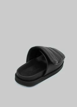 Gia Borghini Gia 3 Padded Slides - Black SHOES