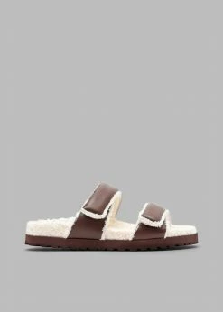 Gia X Pernille Teisbaek GIA X Pernille Double Strap Sandals - Chocolate SHOES