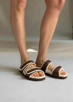 Gia X Pernille Teisbaek GIA X Pernille Double Strap Sandals - Chocolate SHOES