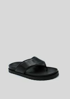 Gia X Pernille Teisbaek SHOES GIA X Pernille Padded Thong Sandals - Black