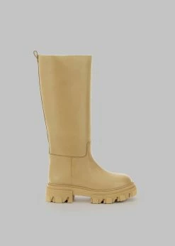 Gia X Pernille Teisbaek GIA X Pernille Tubular Combat Boots - Cappuccino SHOES