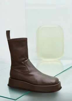 Gia Borghini GIA X RHW Rosie 11 Ankle Boots - Chocolate SHOES