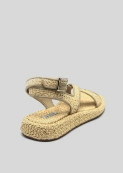 GIA X RHW Rosie Ankle Strap Sandal - Natural Raffia SHOES
