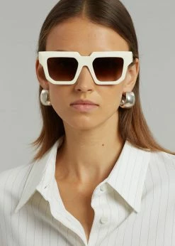 Gia Borghini Gia X RHW Sunnies - Ivory ACCESSORIES