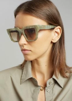 Gia Borghini Gia X RHW Sunnies - Sage Marble ACCESSORIES