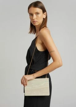 ACCESSORIES GIA X RHW Wooden Clutch - Travertino