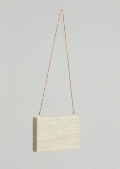 ACCESSORIES GIA X RHW Wooden Clutch - Travertino