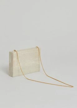 ACCESSORIES GIA X RHW Wooden Clutch - Travertino