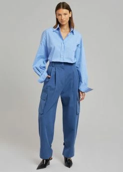 Blossom Gianna Cargo Pants - Medium Wash CLOTHING