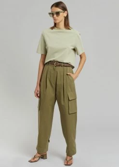 Blossom Gianna Cargo Pants - Olive