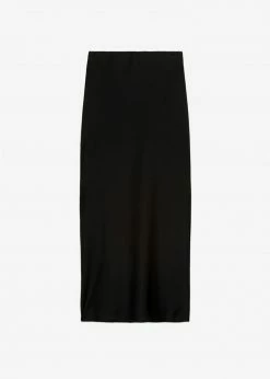 The Frankie Shop Gio Silky Midi Skirt - Black