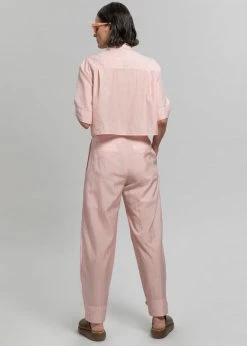 Blossom Goma Cropped Shirt - Pink