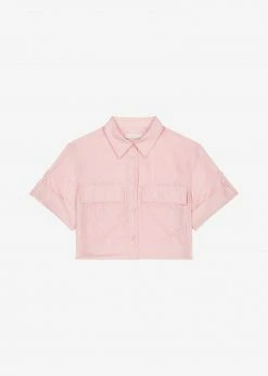 Blossom Goma Cropped Shirt - Pink