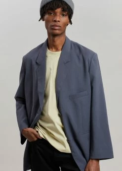 The Frankie Shop Notch Lapel Blazer - Graphite CLOTHING