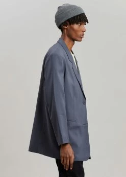 The Frankie Shop Notch Lapel Blazer - Graphite CLOTHING