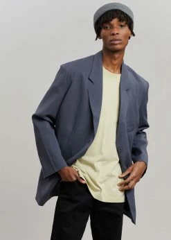 The Frankie Shop Notch Lapel Blazer - Graphite CLOTHING