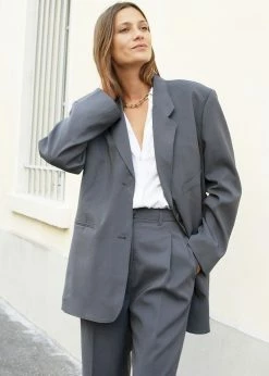 More Than Yesterday Pleated Suit Trousers - Graphite