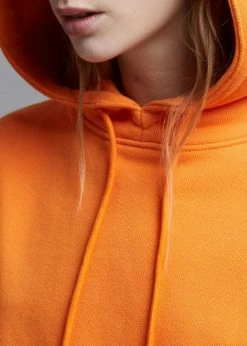 The Frankie Shop CLOTHING Greta Cropped Hoodie - Tangerine