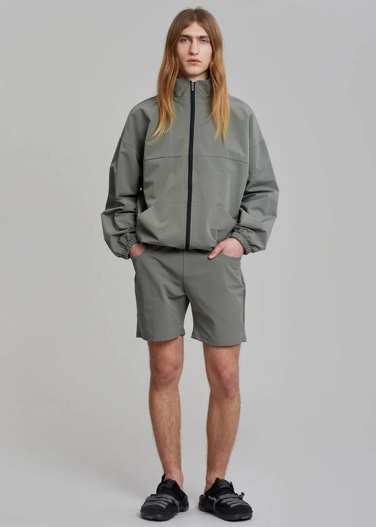 New π The Frankie Shop Men Guido Nylon Jacket - Grey π 5 The Frankie Shop Men Guido Nylon Jacket - Grey