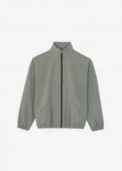 New π The Frankie Shop Men Guido Nylon Jacket - Grey π 13 The Frankie Shop Men Guido Nylon Jacket - Grey