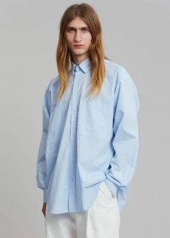Hash Men Gus Oversized Shirt - Blue