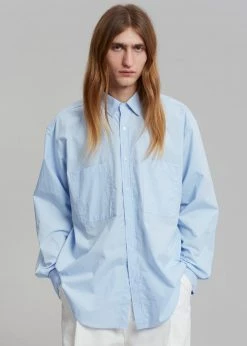 Hash Men Gus Oversized Shirt - Blue