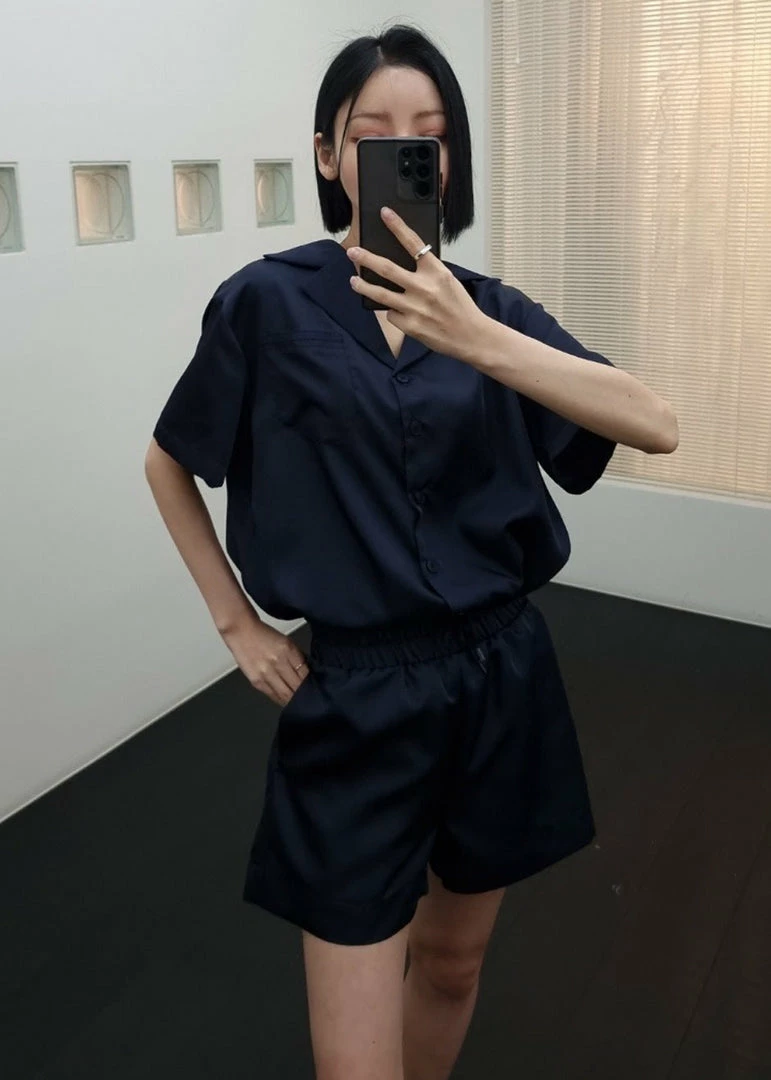 New π― Inch Hadi Satin Shorts - Navy β€οΈ 2 Inch Hadi Satin Shorts - Navy