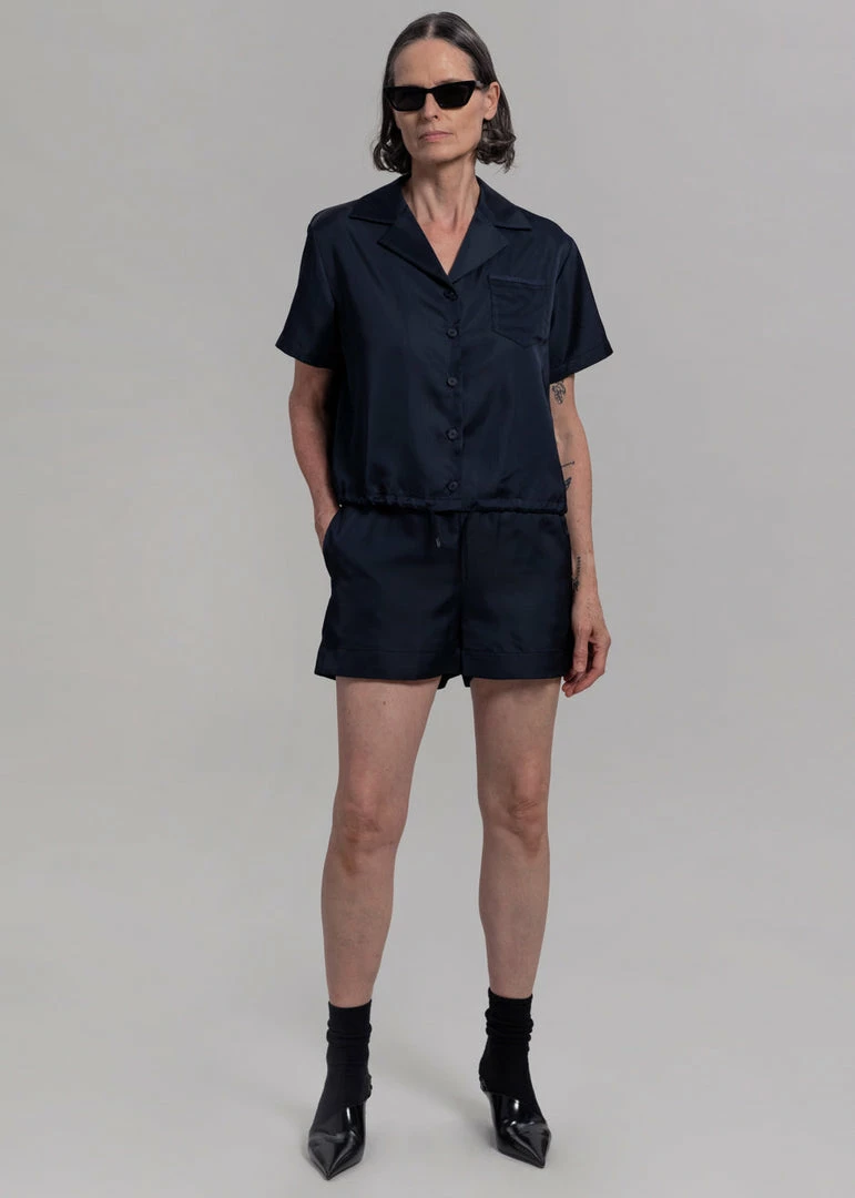New π― Inch Hadi Satin Shorts - Navy β€οΈ 6 Inch Hadi Satin Shorts - Navy