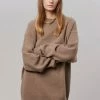 The Frankie Shop Hadrien Italian Recycled Cashmere Sweater - Taupe CLOTHING