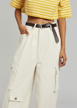 The Frankie Shop CLOTHING Hailey Oversized Cargo Pants - Beige