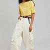 The Frankie Shop CLOTHING Hailey Oversized Cargo Pants - Beige
