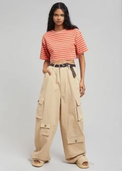 The Frankie Shop Hailey Oversized Cargo Pants - Tan CLOTHING