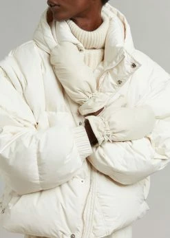 Cafe Noir Hal Puffy Mittens - Birch ACCESSORIES