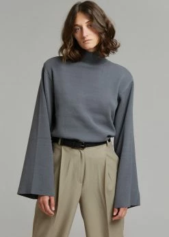 The Frankie Shop Hama Turtleneck - Charcoal CLOTHING