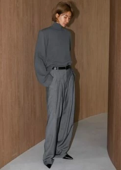 The Frankie Shop Hama Turtleneck - Charcoal CLOTHING