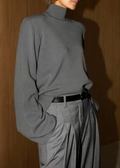 The Frankie Shop Hama Turtleneck - Charcoal CLOTHING