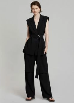 Blossom CLOTHING Hani Slit Pants - Black