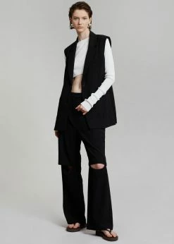 Blossom CLOTHING Hani Slit Pants - Black
