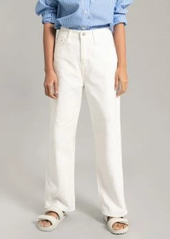 The Frankie Shop Hann Denim Pants - White CLOTHING