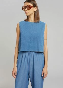 Siento Harper Vest - Medium Wash CLOTHING