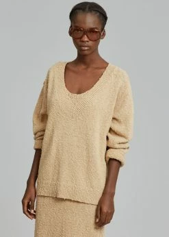 Paper Moon Hart V-Neck Sweater - Sahara