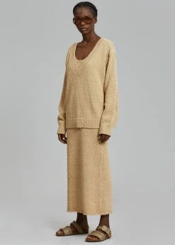 Paper Moon Hart V-Neck Sweater - Sahara