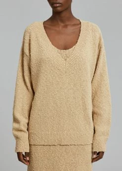 Paper Moon Hart V-Neck Sweater - Sahara