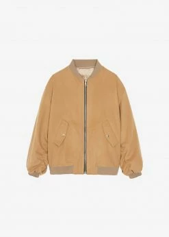 The Frankie Shop CLOTHING Hedy Bomber Jacket - Caramel
