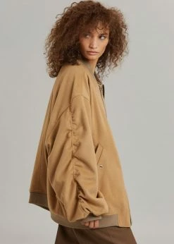 The Frankie Shop CLOTHING Hedy Bomber Jacket - Caramel