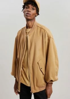 The Frankie Shop CLOTHING Hedy Bomber Jacket - Caramel