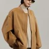 The Frankie Shop CLOTHING Hedy Bomber Jacket - Caramel