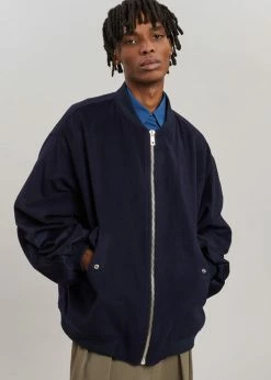 The Frankie Shop Hedy Bomber Jacket - Deep Navy