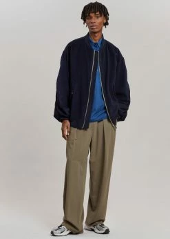 The Frankie Shop Hedy Bomber Jacket - Deep Navy