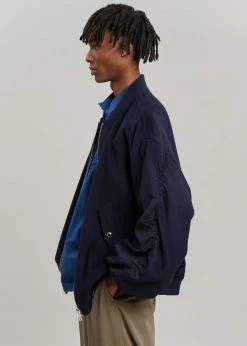 The Frankie Shop Hedy Bomber Jacket - Deep Navy